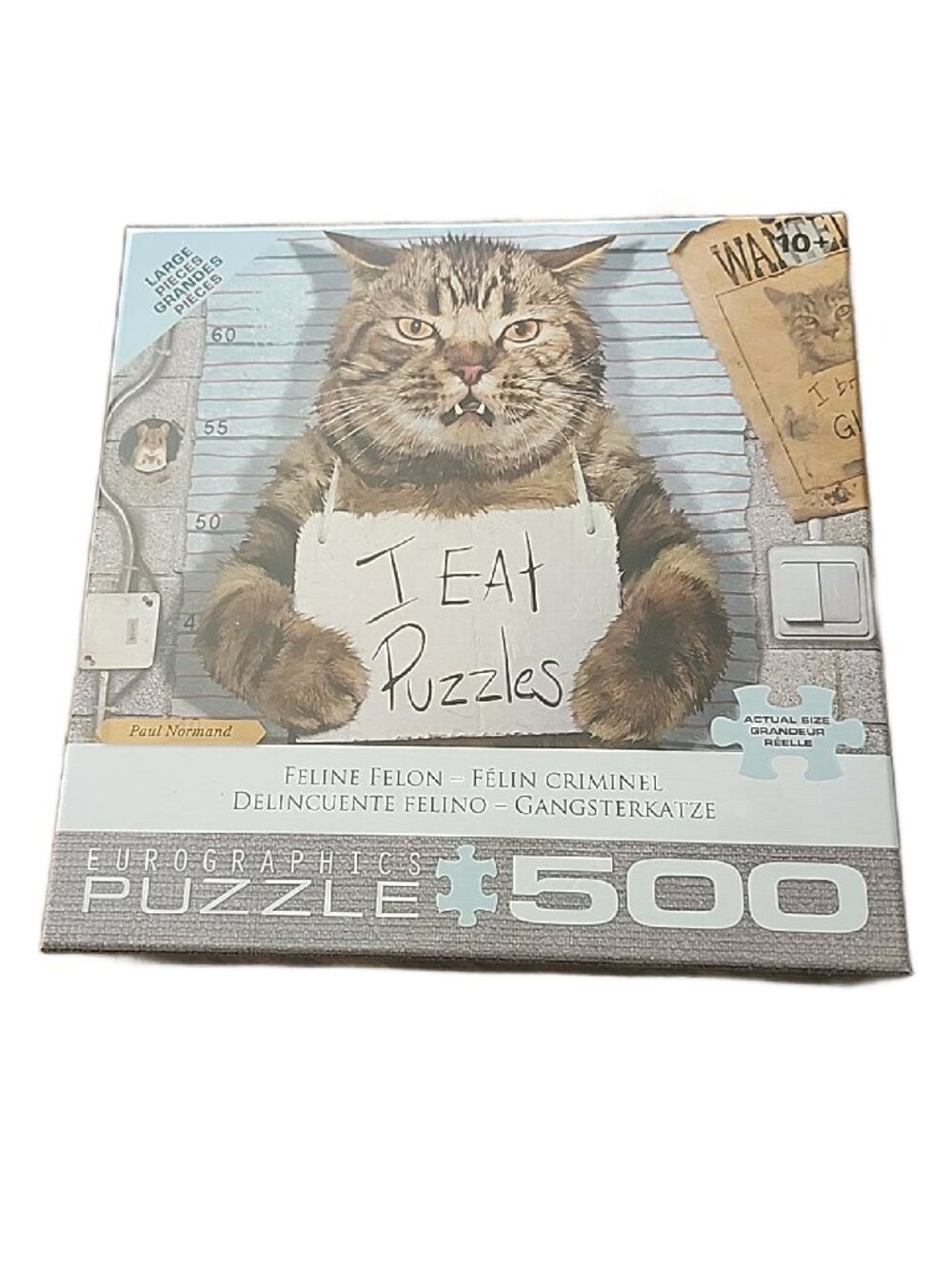 Brand New Factory Sealed 500Pc Cat Puzzle Deline Felon by Eurographics